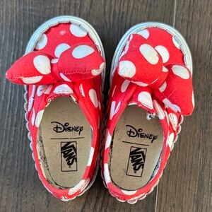Vans Disney Red and White Polka Dot Kids Sneakers